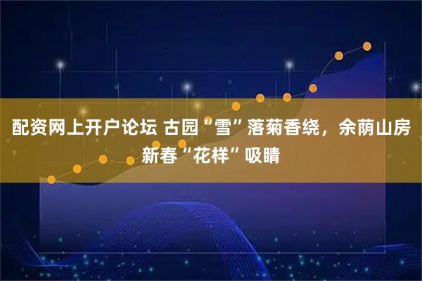 配资网上开户论坛 古园“雪”落菊香绕，余荫山房新春“花样”吸睛
